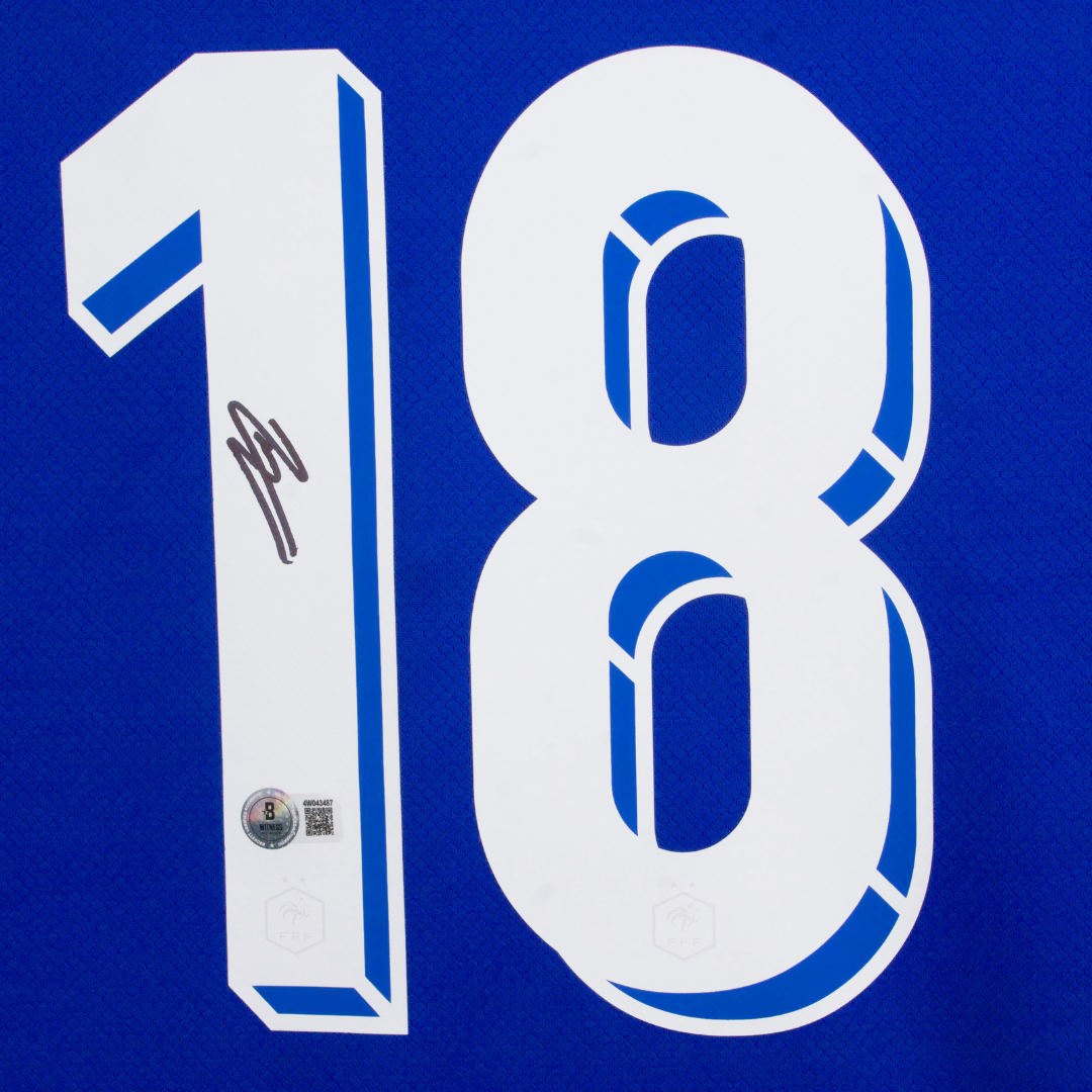 Warren Zaire-Emery Signed France Home Soccer Jersey #18 with Beckett Witness
